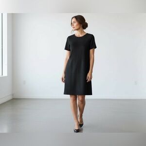 Calstyle Faux Suede short sleeve shift dress. Size XL in Black